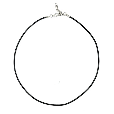 100pcs 2.5mm Black Twisted Design Leather Look Necklace Cord 